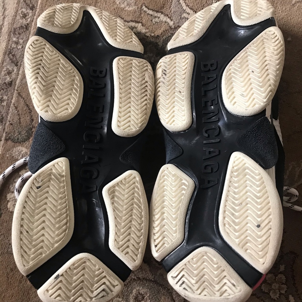 Balenciaga Triple S Sneakers - Black, Pink, Cream - Picture 10 of 16